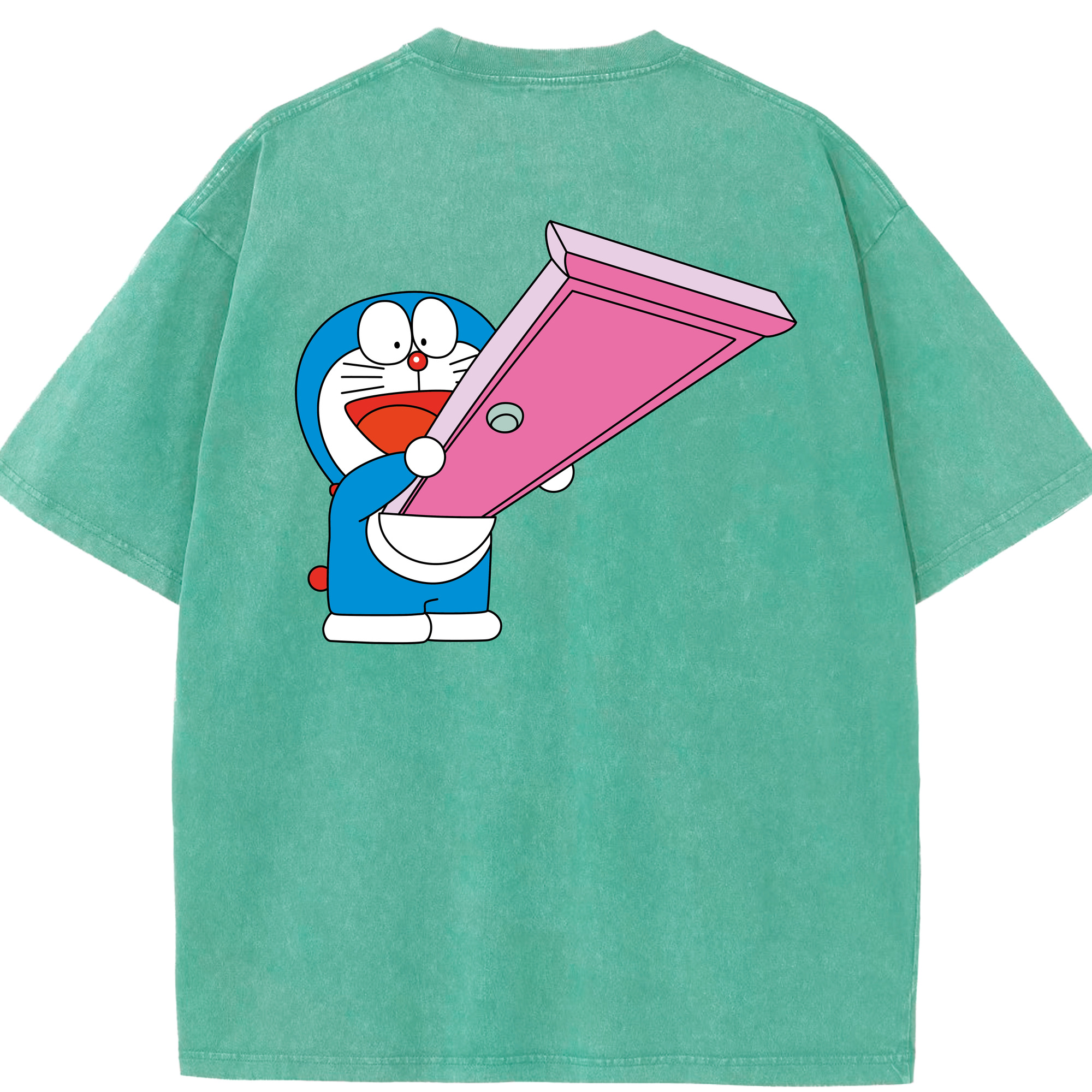 （画像用） ドラえもん Doraemon 綿100% ヴィンテージ風 半袖Tシャツ（背面プリント）